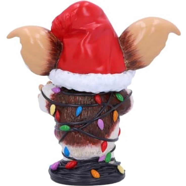 Nemesis Now Gremlins Gizmo in Fairy Lights, 13 cm handbemalte Sammelfigur mit Weihnachtsmütze und bunten Lichtern – Bild 4