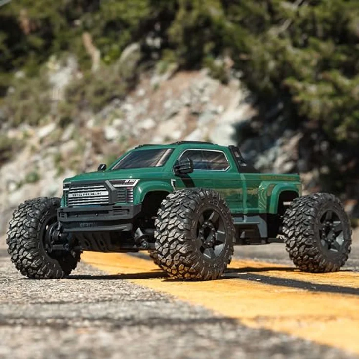 ARRMA Big Rock 223S BLX 1:10 4x4 RC Ferngesteuerter Offroad Geländewagen Truck RTR, Brushless Motor, DSC, grün – Bild 4