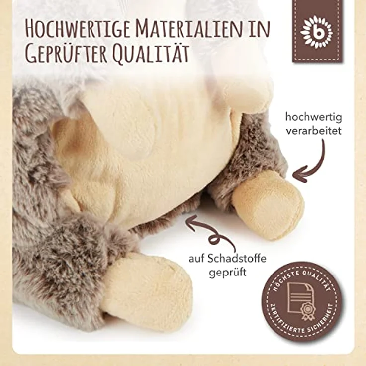 Bieco Plüsch Kuscheltier Igel Baby mit Magneten | ca. 30 cm | niedliches Baby Kuscheltier | Baby Spielzeug | Igel Kuscheltier Baby | Baby Einschlafhilfe | Kuscheltiere für Babys | Stofftier Baby – Bild 5