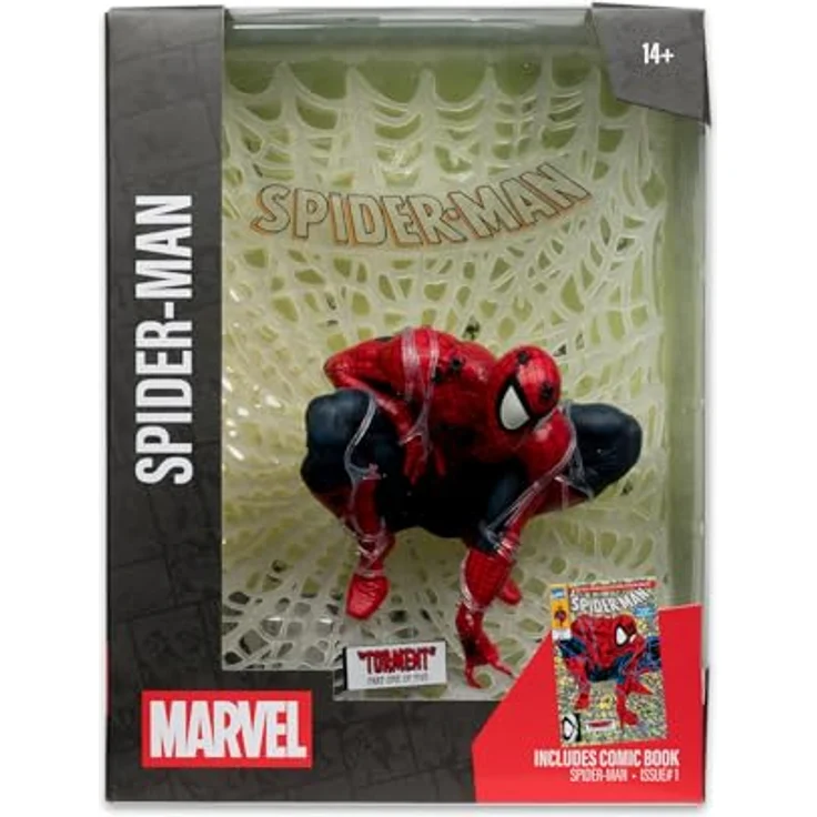 McFarlane Marvel Collection PVC Statue 1/6 Spider-Man #1, 28 cm mit Diorama-Base und Comic (englisch) – Bild 7