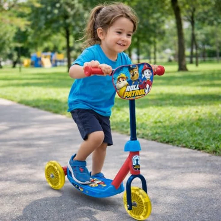 Seven Polska Paw Patrol Boys 3-Rad-Baby-Scooter, höhenverstellbarer Lenker, ABEC-5 Kugellager, blau – Bild 3