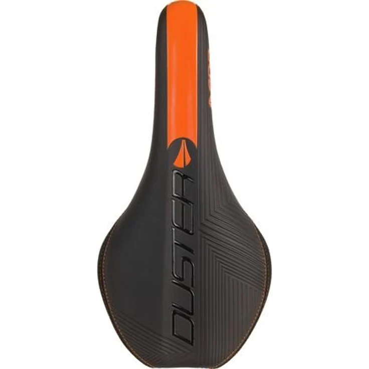 SDG Sattel Duster MTN MTB Sattel Unisex Erwachsene, schwarz/orange - Leichter All Mountain Sattel mit Titan/Aluminium Schienen, 140 x 285 mm, 240 g – Bild 3