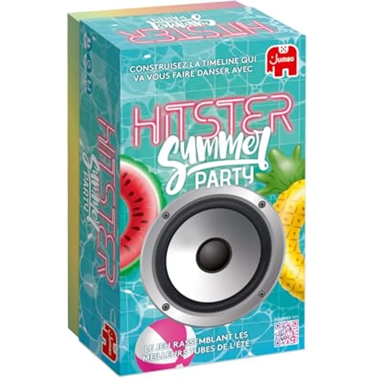 Hitster Sommerparty, Brettspiel für Erwachsene mit 308 Musikkarten, für 2 bis 10 Spieler ab 16 Jahren, chronologische Musikrätsel und QR-Code für Spotify – Bild 1
