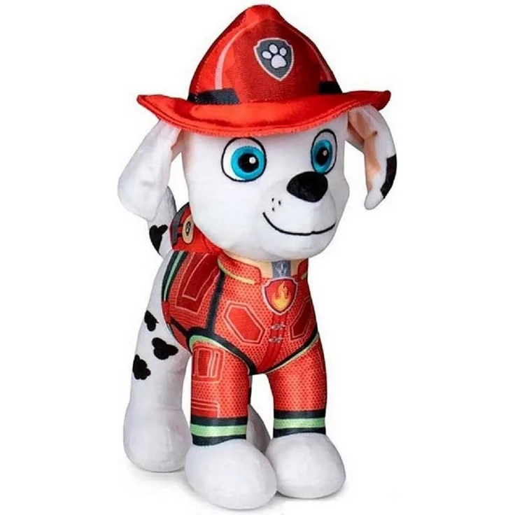 Nickelodeon Kuscheltier Plüsch Paw Patrol Kuscheltier Paw Patrol Plüschtier 27 cm Marshall rot (1-St), Super weicher Plüsch Stofftier Kuscheltier für Kinder zum spielen