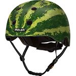 Melon Fahrradhelm »Real Melon« für Damen, Herren und Kinder | Leichter & sicherer urbaner Cityhelm mit Magnetverschluss, individuell anpassbar in grün, Wassermelone | Größe XXS-S (46-52 cm)