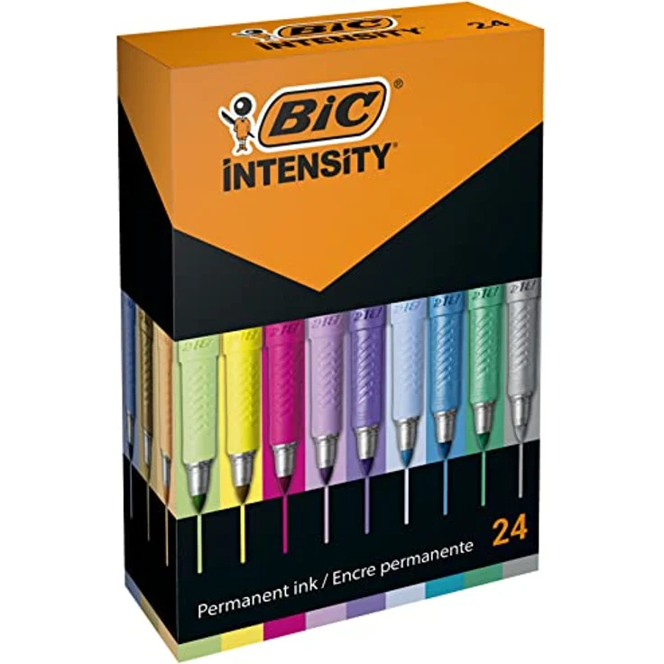 BIC Intensity Pastell Marker, 24 Metallic- und Pastellfarben, geruchsarm, schnell trocknend – Bild 2