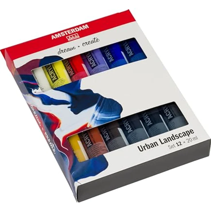 Amsterdam Standard Serie Acrylfarben Set Stadtlandschaft, 12 x 20 ml Tuben, vielseitige Mischfarben für Urban Sketching – Bild 3