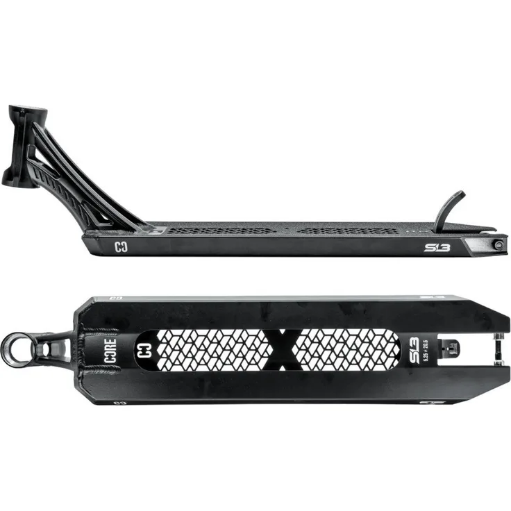 Core Action Sports CORE SL3 Stunt-Scooter Park Deck, 5,25″ x 20,5″, geschmiedete Aluminium-Konstruktion, schwarz