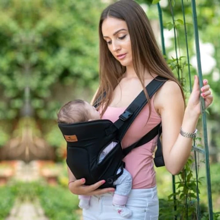 Lorelli Babytrage Between, Bauchtrage Tragehilfe mit 2 Positionen und gepolsterten Gurten, für Kinder ab 4 Monaten, 100% Polyester – Bild 6