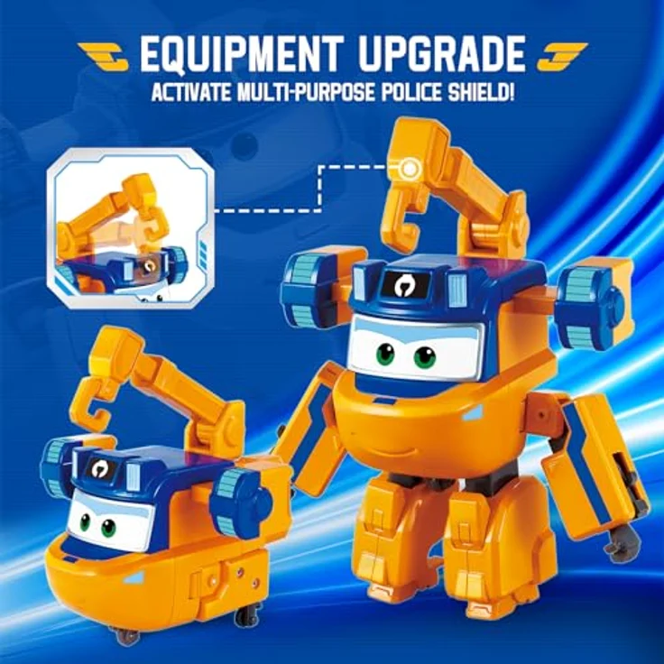 Super Wings Supercharged Marty, 12,7 cm Transformations-Flugzeug und Roboterfigur, orange, für Kinder ab 3 Jahren – Bild 5