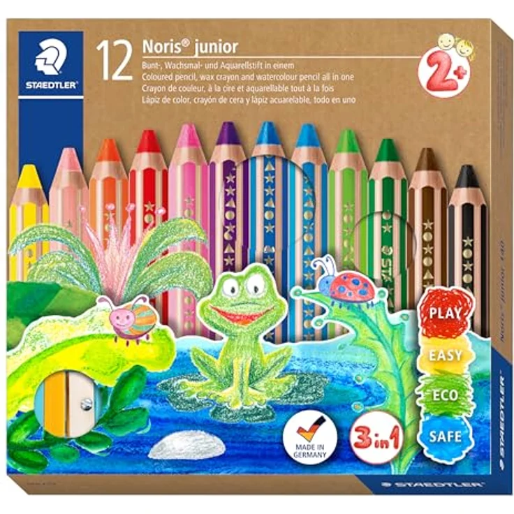 Staedtler - Hexagonal-Buntstift buddy,12er Kartonetui + Spitzer – Bild 2