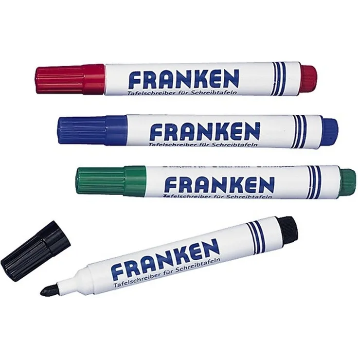 FRANKEN Füllhalter, Tinte für Tafelschreiber & JumboMarker, 100 ml, schwarz, 4x 25 ml Packung