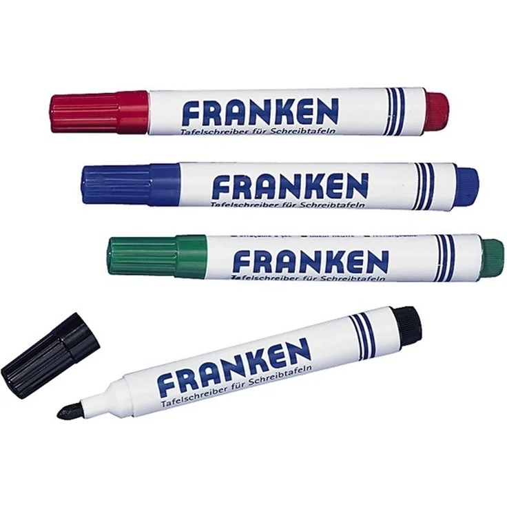 FRANKEN Füllhalter, Tinte für Tafelschreiber & JumboMarker, 100 ml, schwarz, 4x 25 ml Packung – Bild 1