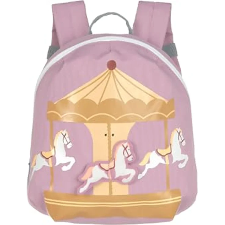 LÄSSIG Kleiner Kinderrucksack für Kita Kindertasche Krippenrucksack mit Brustgurt, 20 x 9.5 x 24 cm, 3,5 L/Tiny Backpack Carousel – Bild 1