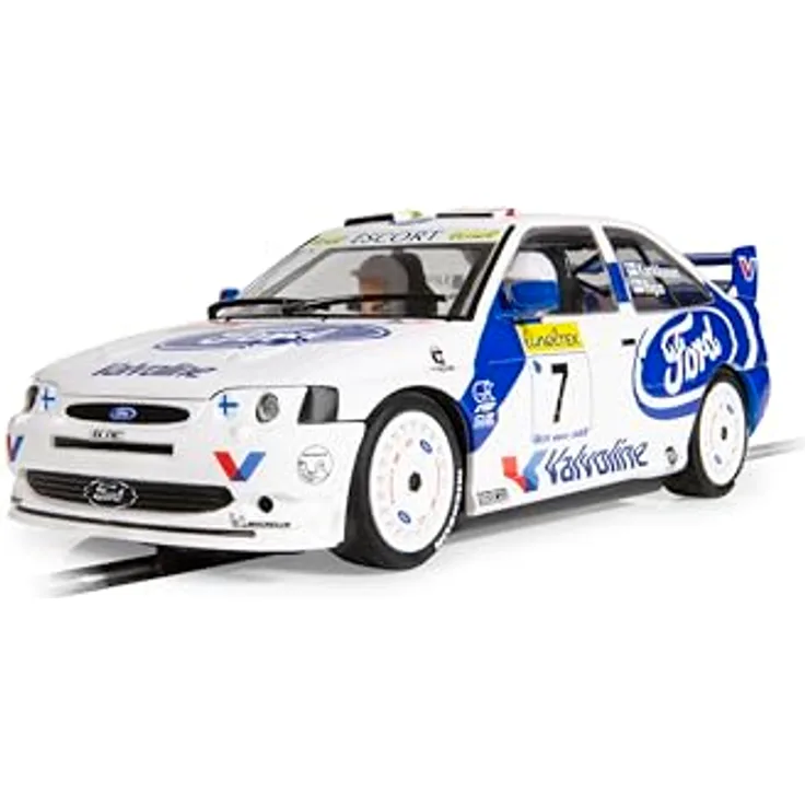 Scalextric C4513 Ford Escort WRC, Spielzeug-Schlitzauto mit Magnatraction, Rallye Monte Carlo 1998, robustes Design für Rennstrecken, Geschenkidee für Kinder