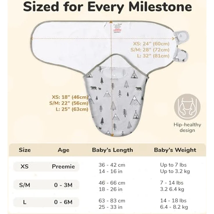 Mama Cheetah Baby Swaddle Sack, 100% Bio-Baumwolle, verstellbare Einschlagdecke für Neugeborene, 3er-Pack für Jungen und Mädchen, fördert erholsamen Schlaf, 0-3 Monate – Bild 4