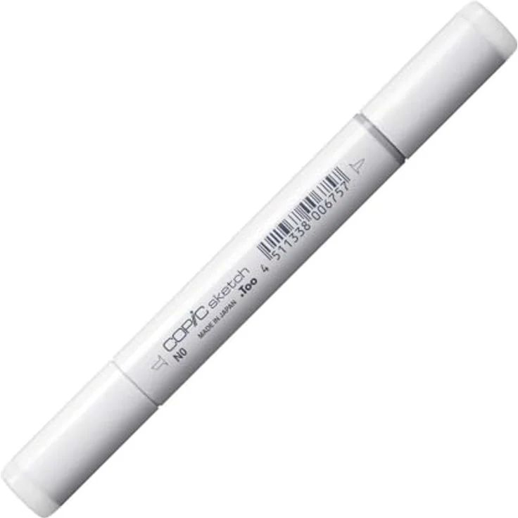 Copic COPIC Sketch Marker Typ N - 0, Neutral Gray No. 0, professioneller Pinselmarker mit Super-Brush- und Medium-Broad-Spitze – Bild 2