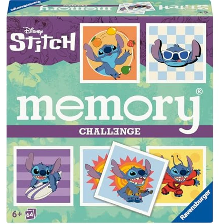 Ravensburger Challenge memory® Disney Stitch, Merkspiel mit 64 Karten, Made in Europe – Bild 2
