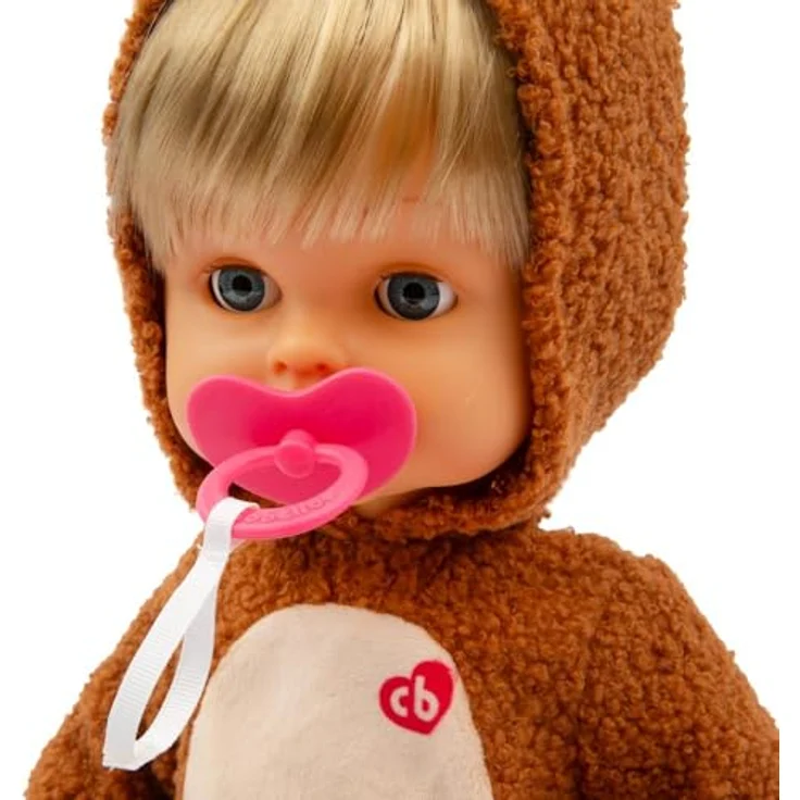 Giochi Preziosi Cicciobello Teddy Bear, Interaktive Puppe 42 cm mit Teddy-Bären-Overall, weint und beruhigt sich mit Schnuller, ab 2 Jahren – Bild 5