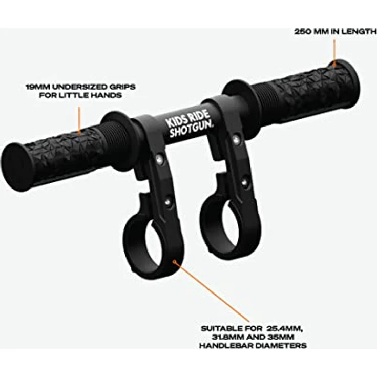 Shotgun MTB Front Kindersitz/Lenker Set 2. 0 - Schwarz. – Bild 3