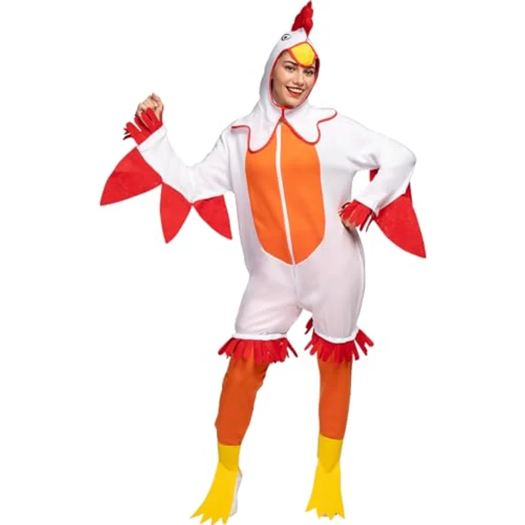 Funidelia Huhn Kostüm für Herren und Damen - Weiß, Größe M-L, für Partys, Karneval & Halloween – Bild 3