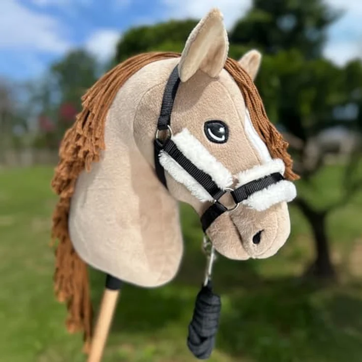Hobby Horse Land Perlino A3 – Steckenpferd mit Trense, Set Schwarz, langlebige Materialien, geprüft nach EU-Sicherheitsnormen – Bild 5