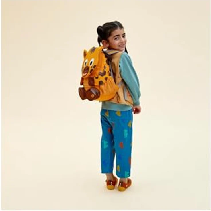 Affenzahn Grosser Freund, Kindergartenrucksack aus robustem Polyester mit Trinkflaschenfach, orange – Bild 7