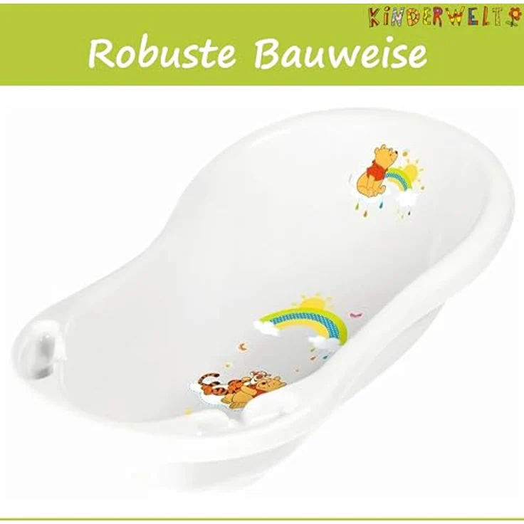 KiNDERWELT Babywanne 84 cm, BPA-frei mit Disney Winnie Pooh Motiv, sichere und robuste Babybadewanne für Neugeborene – Bild 4