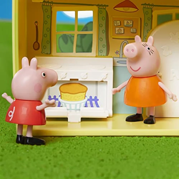 Peppa Pig Peppa’s Adventures Peppas Haus, Komboset mit Spielset, Auto mit Geräuschen, 4 Figuren und 6 Accessoires, ab 3 Jahren – Bild 9