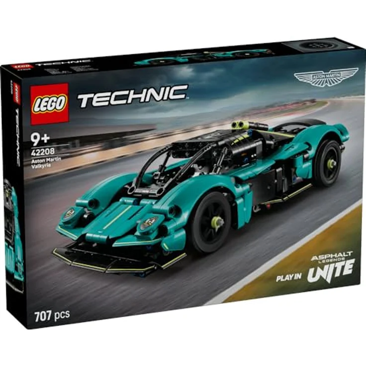LEGO Technic 42208 Aston Martin Valkyrie Bausatz, detailliertes Modellauto mit beweglichen Flügeltüren und V12-Motor, Mehrfarbig – Bild 2