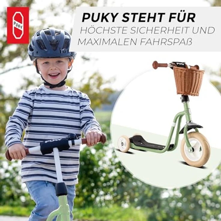 PUKY Roller R1 Classic Retro Green, Anti-Puncture Tyre, Einstellbarer Lenker, 20.0 kg Höchstgewicht – Bild 4