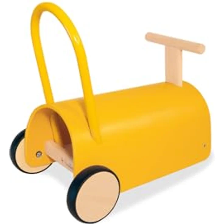 PINOLINO Enzo Kinder Lauflernwagen und Rutschauto, Holz, lebhaftes Gelb, für Kleinkinder ab 1 Jahr – Bild 4