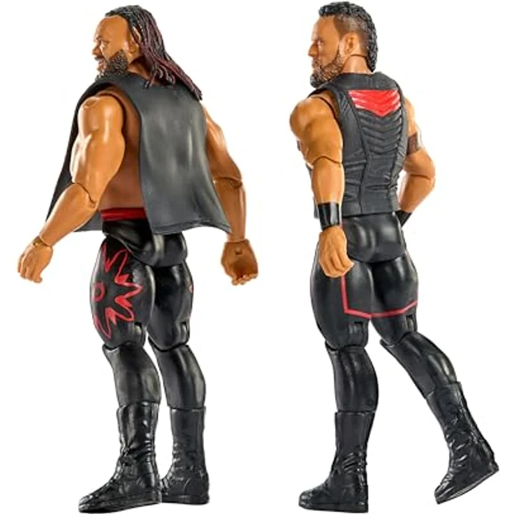 Mattel WWE Hauptkampf Showdown Tama Tonga und Jacob Fatu Actionfiguren-Set, Serie #24, 15 cm große Sammelfiguren mit TrueFX-Technologie, 2 Stücke – Bild 3