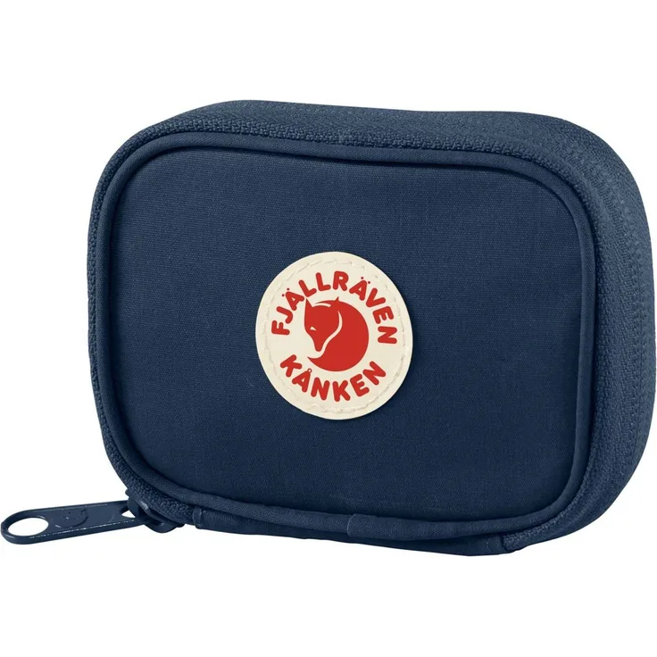 Fjällräven Kånken Geldbörse, kompakte Kinderportemonnaie in Navy, wasserabweisend mit Zipper und 3 Kartenfächern