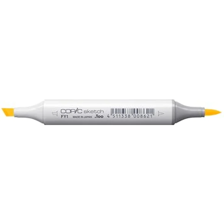 Copic COPIC Sketch Marker Typ FY - 1, Fluorescent Yellow Orange, professioneller Pinselmarker mit Super-Brush-Spitze und Medium-Broad-Spitze – Bild 4