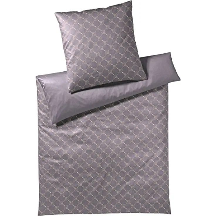Joop! Mako-Satin-Bettwäsche, Kornblumen-Muster mit nuancierten Farben 155x220 + 1x 40x80 Rosé
