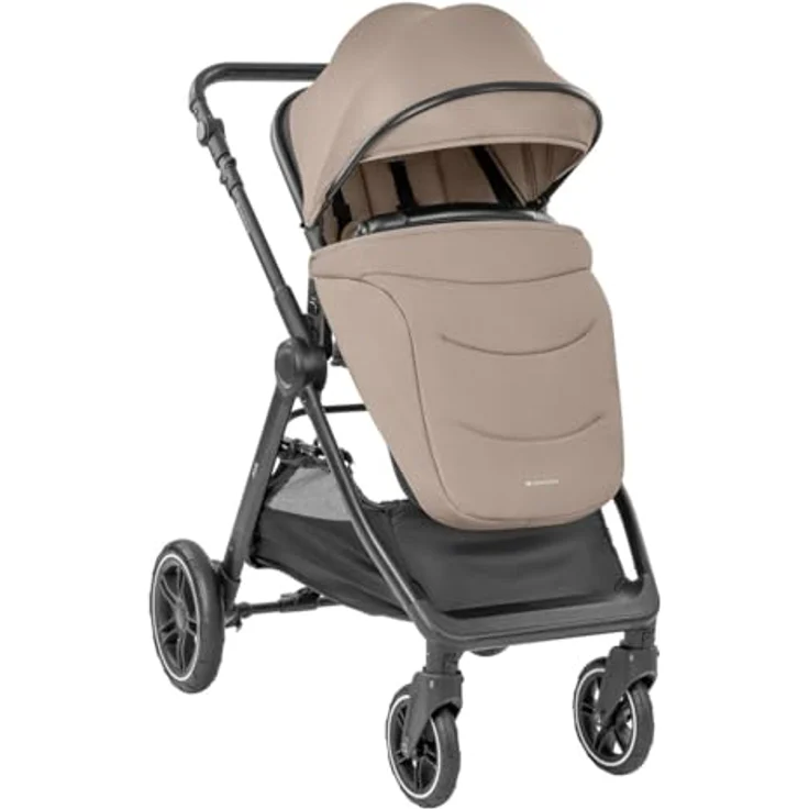 Kikka Boo Kombikinderwagen Ava 3 in 1, mit Babyschale und Gummirädern, Farbe: beige – Bild 2