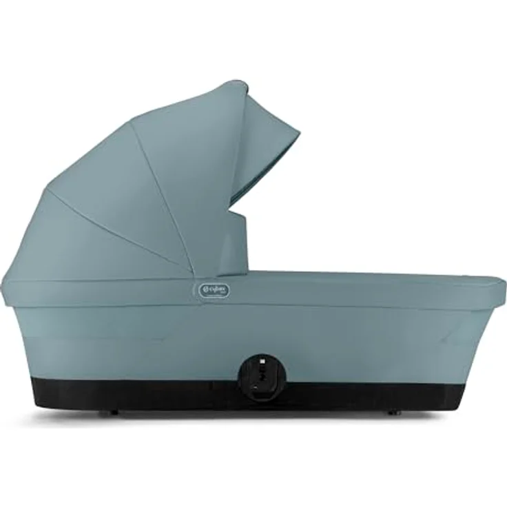 Cybex Gold GAZELLE S Cot Kinderwagenaufsatz, ab Geburt bis 6 Monate, für Gazelle S und e-Gazelle S, Stormy Blue mit XXL-Sonnenverdeck und Tragegriff – Bild 4