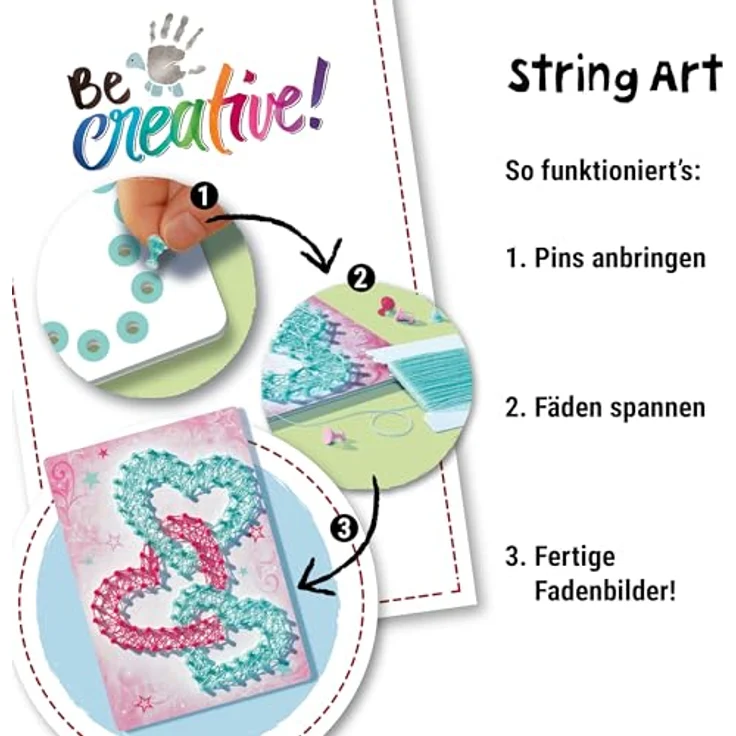 Ravensburger 18242 String Art Hearts – Kreative Fadenbilder mit liebevollen Herzen, für Kinder ab 6 Jahren – Bild 4