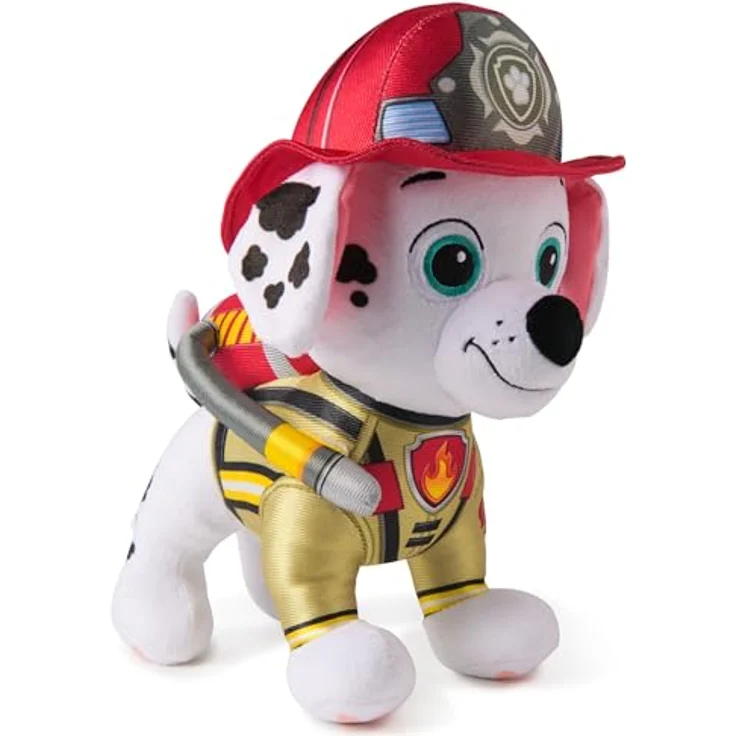 Spin Master PAW Patrol Fire Rescue Marshall, Plüschfigur 25 cm mit Feuerwehruniform und Zubehör – Bild 6