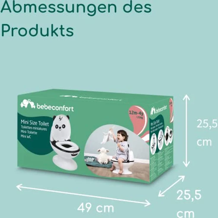 Bebeconfort Toilettensitz in Minigröße für Kinder, Toilette fürs Töpfchentraining mit süßem Panda, inklusive Spülgeräusch, geeignet ab 18 Monaten - Preisvergleich – Bild 8