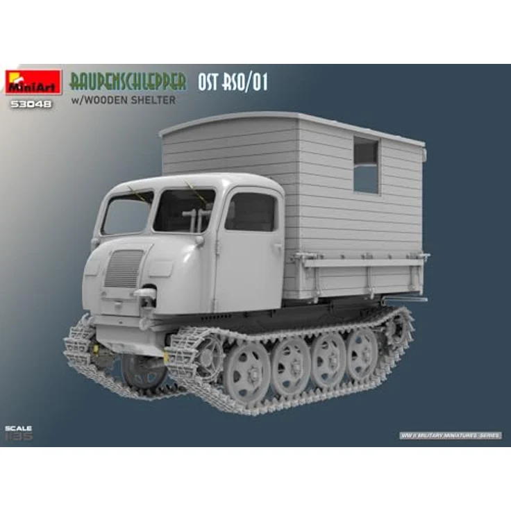MiniArt 53048 RSO/01, Modellfahrzeug 1:35 mit Holzfahrerhaus und geätzten Messingteilen – Bild 6