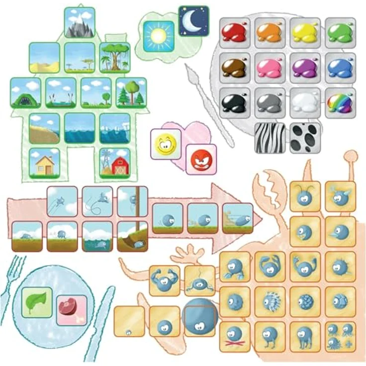 Asmodee Concept Kinder-Brettspiel, interaktives Ratespiel mit Symbolen für kreative Tiererkennung – Bild 6