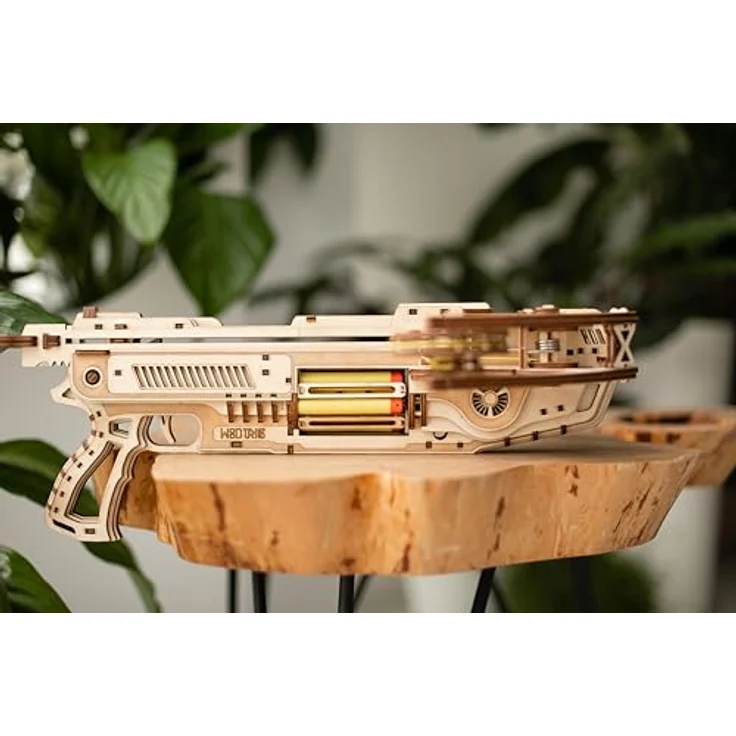 Wood Trick Bullet Boltcaster Armbrust 3D Holzpuzzle, mechanisches Modellbausatz mit 411 Teilen, schießt bis zu 10 m, für Erwachsene und Kinder – Bild 4