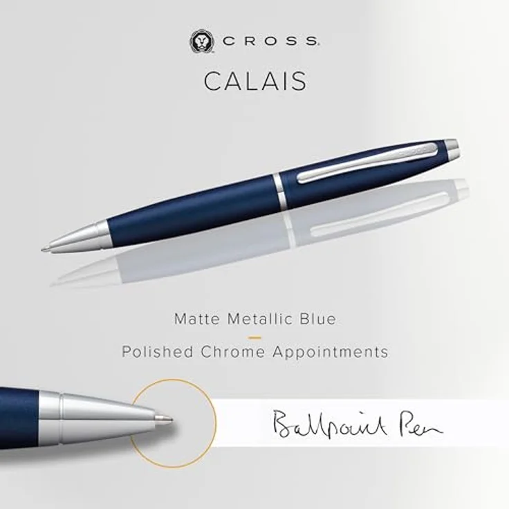 Cross CALAIS Kugelschreiber, 0.7 mm, Chrom Dunkelblau – Bild 2