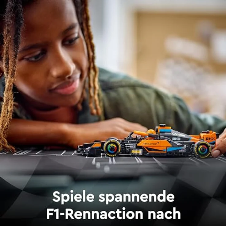 LEGO Speed Champions McLaren Formel 1 Rennwagen 2023, Spielzeug für Kinder ab 9 Jahren, baubares Fahrzeugmodell, Schwarz/Orange – Bild 3