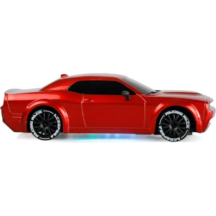 Amewi Drift Muscle Car 1:20 RTR, proportionale Steuerung mit Gyro, 4WD, rot, LED Unterbodenbeleuchtung mit 3 Farben und 7 Modi – Bild 5