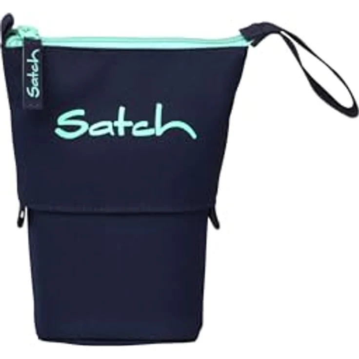 Satch Pencil Slider, Federmäppchen mit 3 Innenfächern und Geheimfach, recycelte Materialien, Ocean Mint - Blau – Bild 1