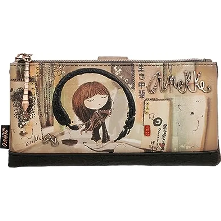Anekke Geldbörse Shōen Set, 2-tlg. mit RFID-Blocker Schutz, Multicolor (braun/beige/schwarz)