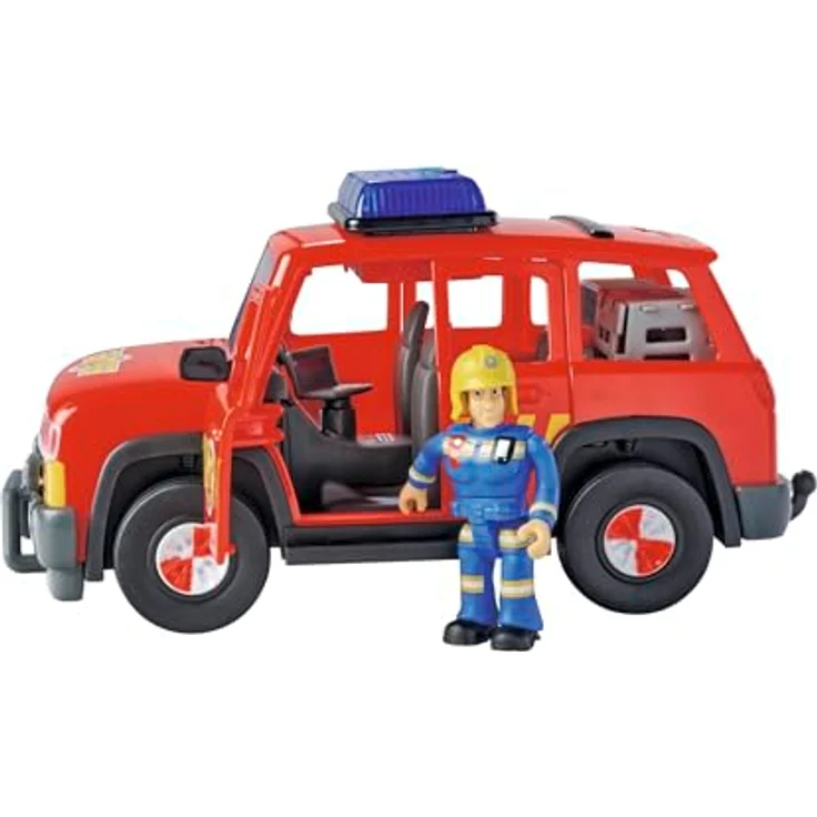 Simba Sam First Responder Fahrzeug, rotes Einsatzfahrzeug mit Licht, Sound und Zubehör, 19 cm – Bild 2